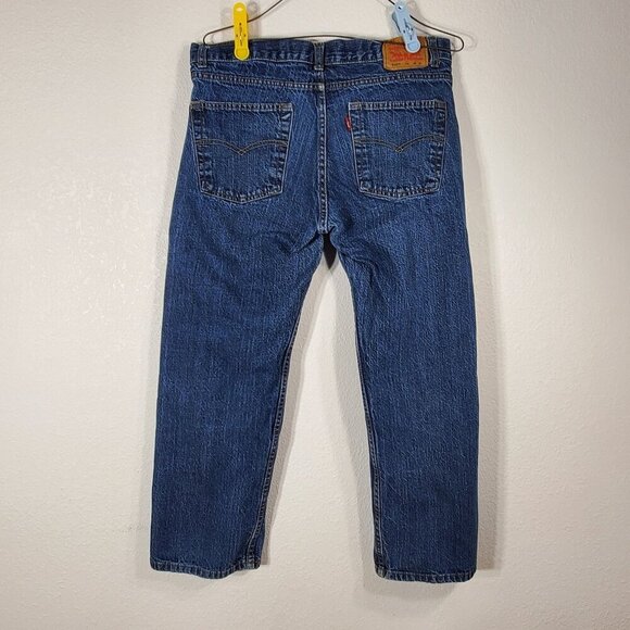Levis 550 Boys Relaxed Fit Jeans Size 12 Husky W32 x L27 Blue Denim - Picture 2 of 9